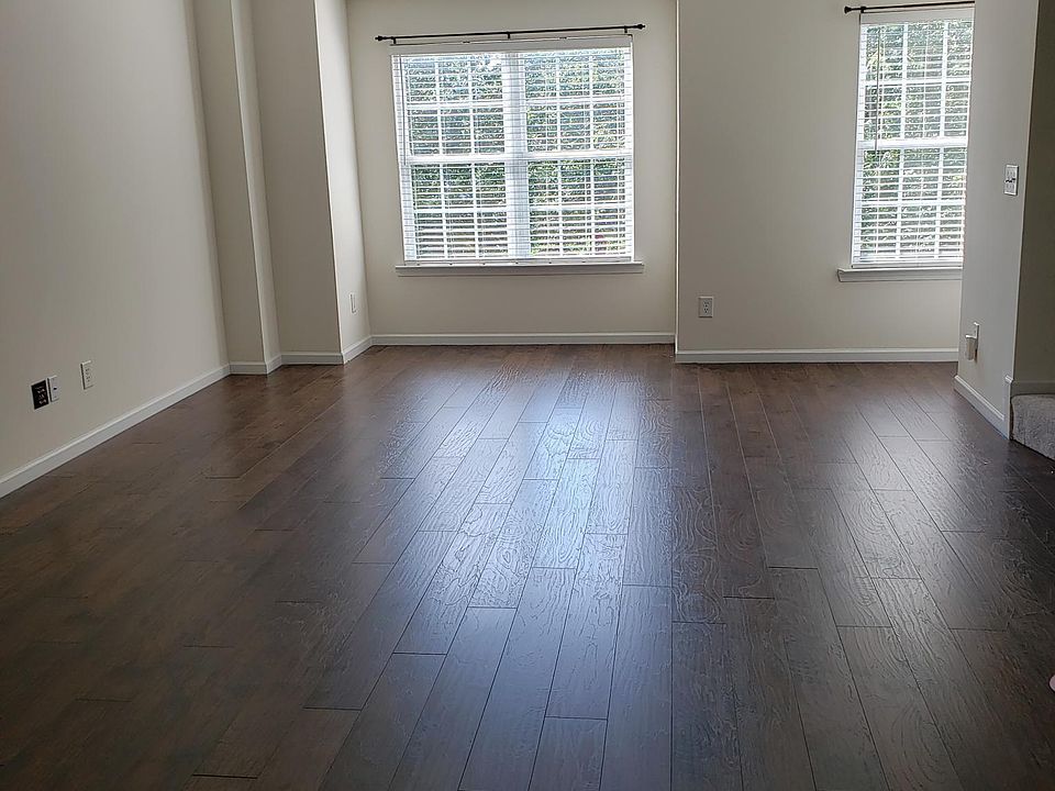 Very spacious living room with new wood flooring