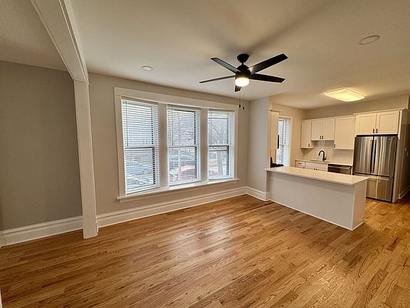 dining room looking at kitchen island seating