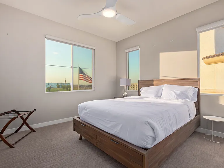 Spare bedroom with view