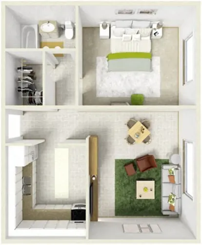 Floor plan 1X1
