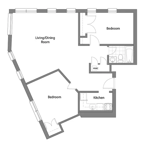 Floor plan 2 Bedroom