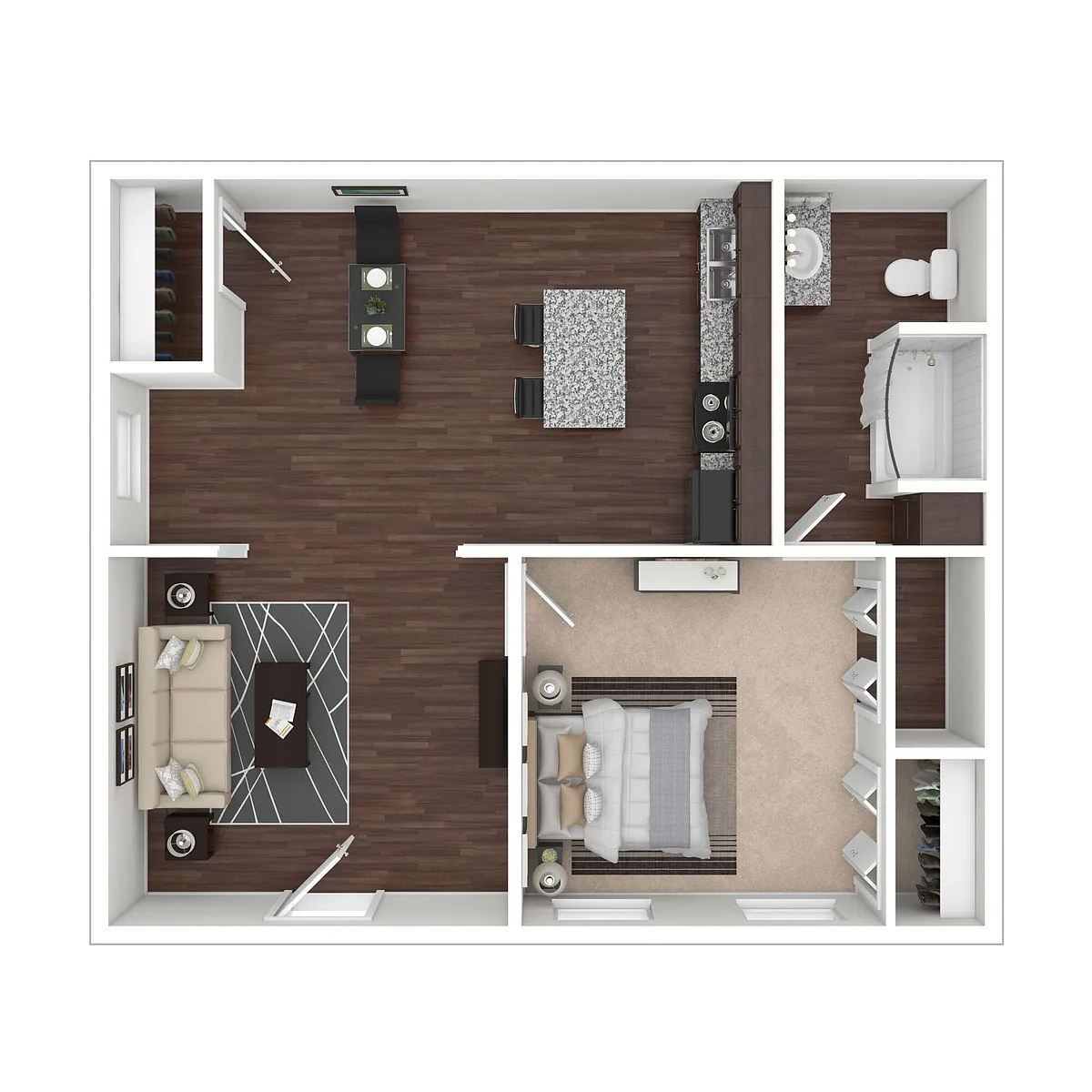 Floor plan The Tacoma 1x1
