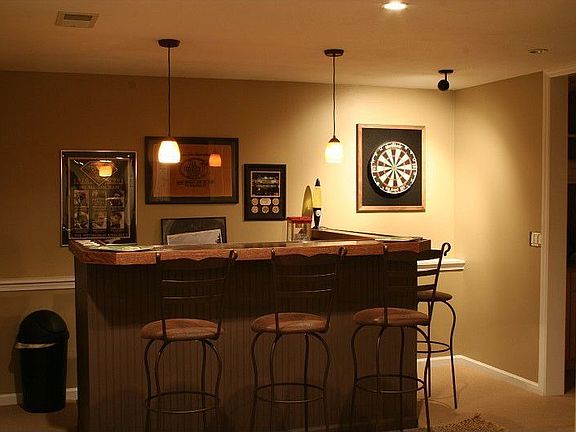 Bar area in basement.