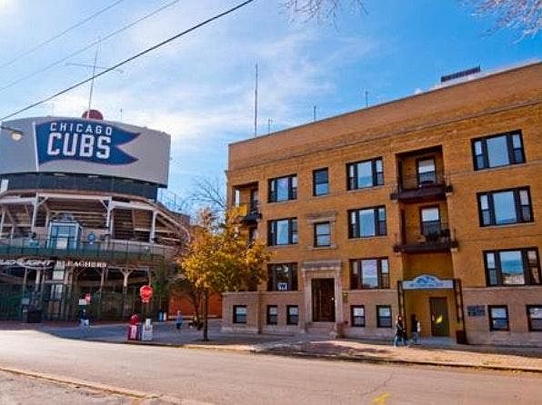 Building is across the street from Wrigley Field!