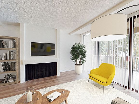 Fireplace at Mariners Village Apartment Homes