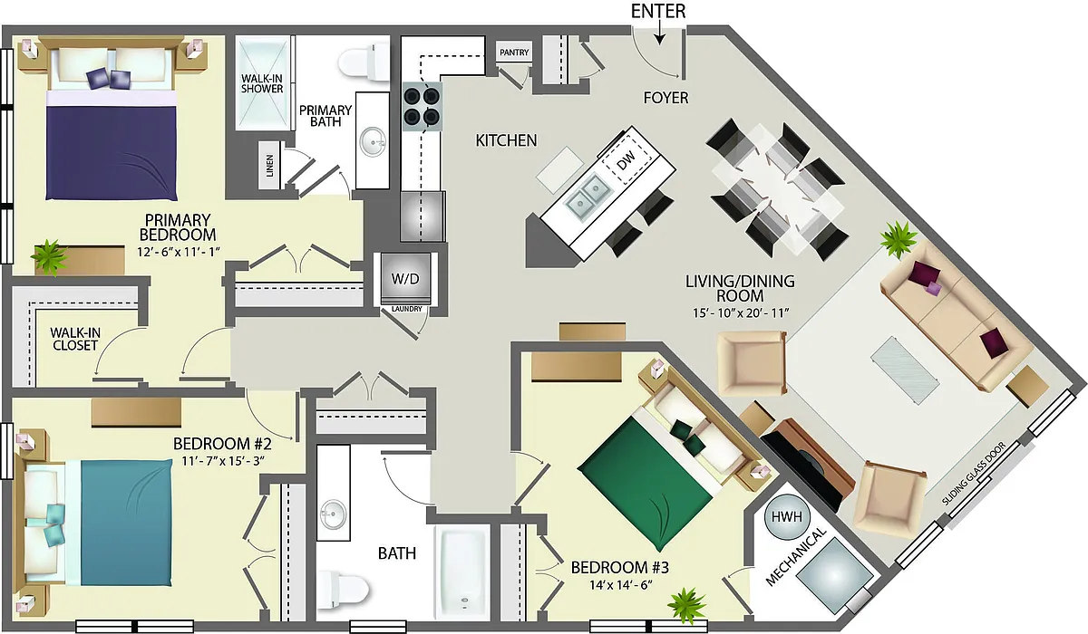 Floor plan 3A