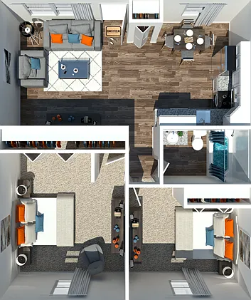 Two Bedroom One Bathroom Two Bedroom One Bathroom