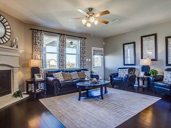 Family room with fireplace