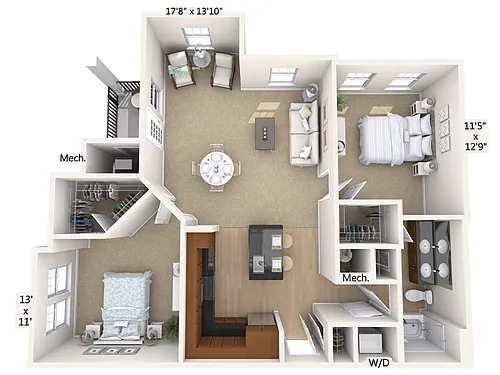 Floor plan B1-4-1068sq