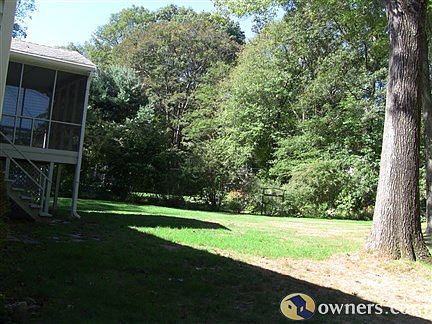 Back yard with porch