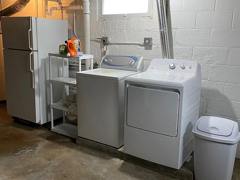Second refrigerator, washer and dryer. Dehumidifier also furnished.