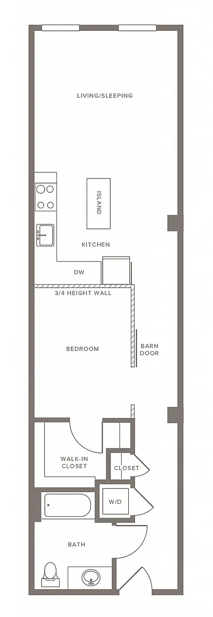 Floor plan A01 - One Bedroom