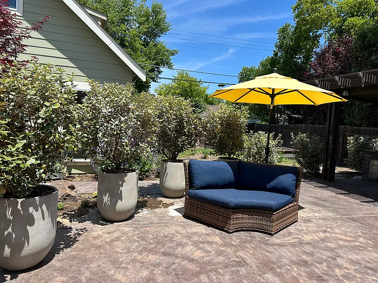 Back yard guest area