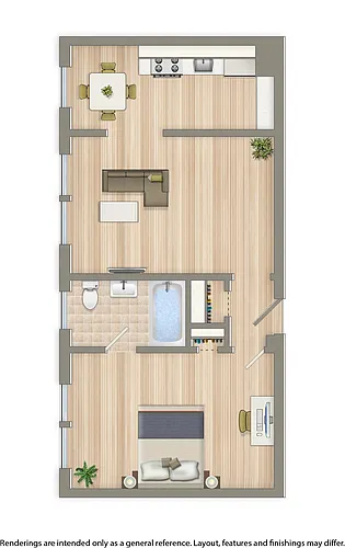 Floor plan One Bedroom G