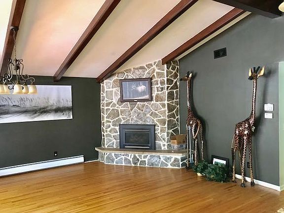 Open Concept Living Room with vaulted ceilings