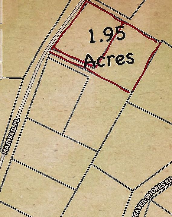 Lot lines of 1.95 acres.