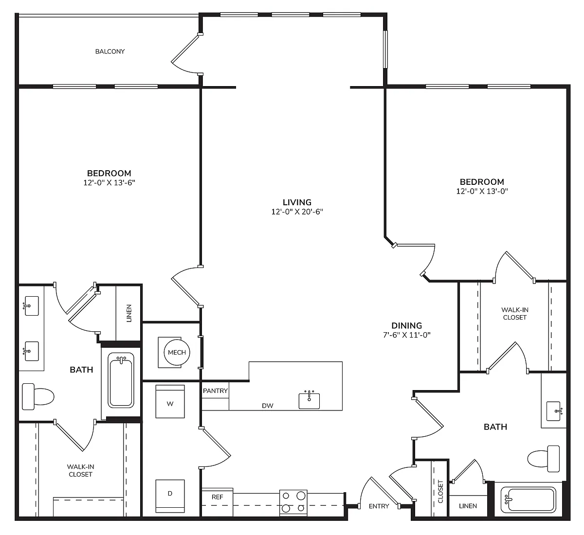 Floor plan B5 - The Flat