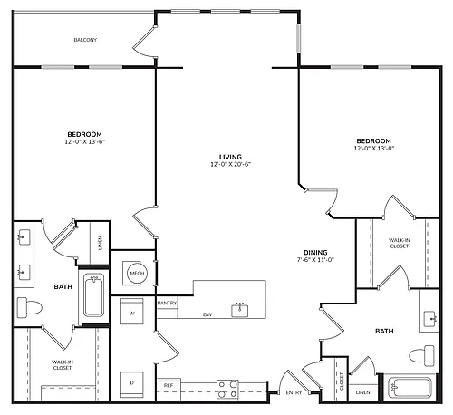 Floor plan B5 - The Flat