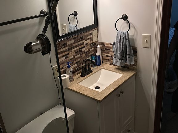 Sink in walk in shower