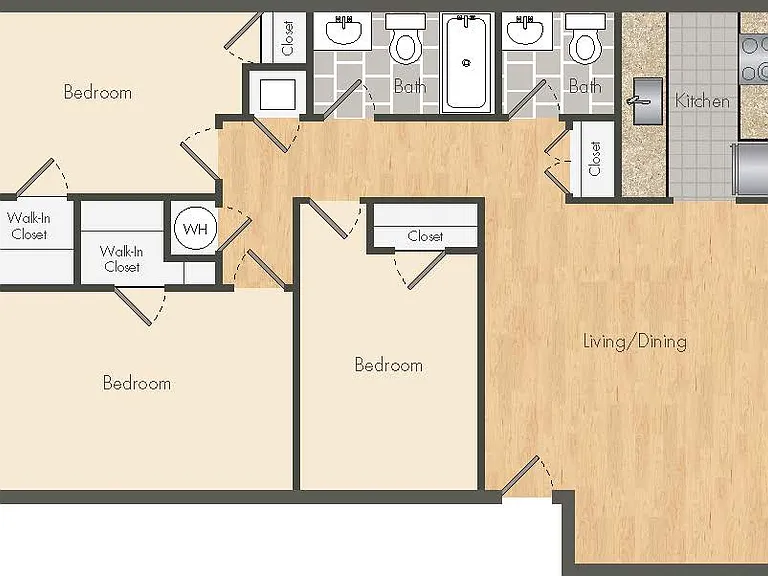 Explore the elegance of this spacious and efficient 3-bedroom layout, perfect for contemporary family living. Explore the elegance of this spacious and efficient 3-bedroom layout, perfect for contemporary family living.