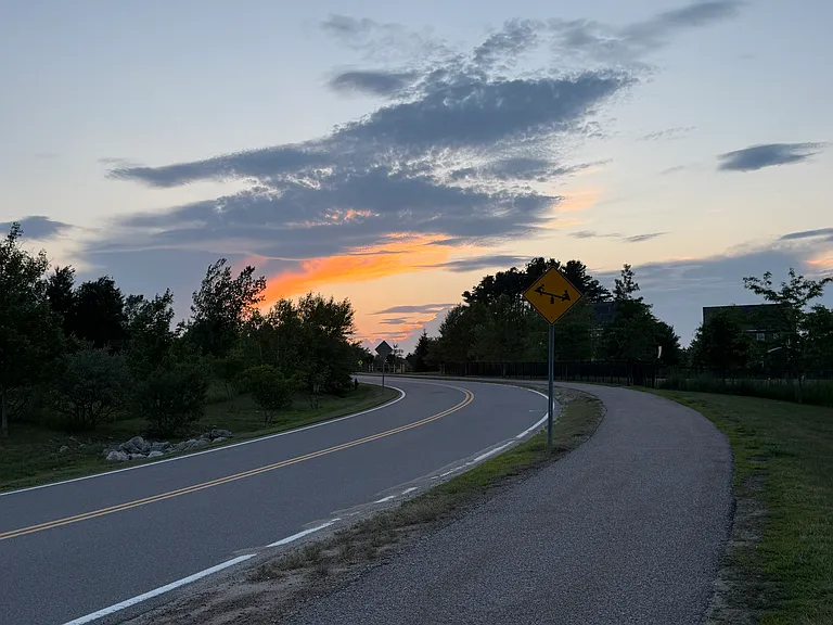 Walking path for evening walks