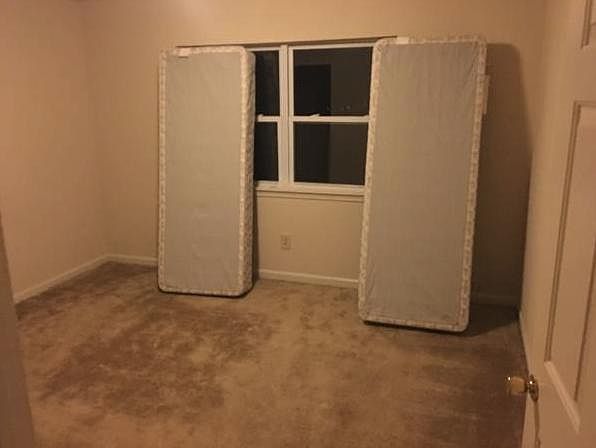 Large double window, provide you own curtains. Rent-free box