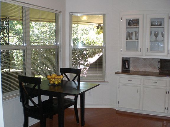 Breakfast nook overlooking the back yard