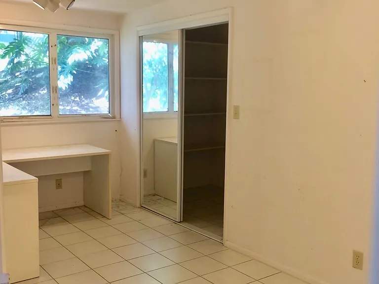 Bedroom four downstairs with large walk in closet. Can be used as office too.
