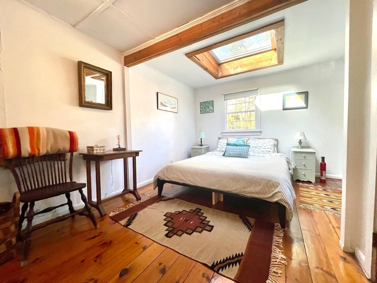 Bedroom with skylight