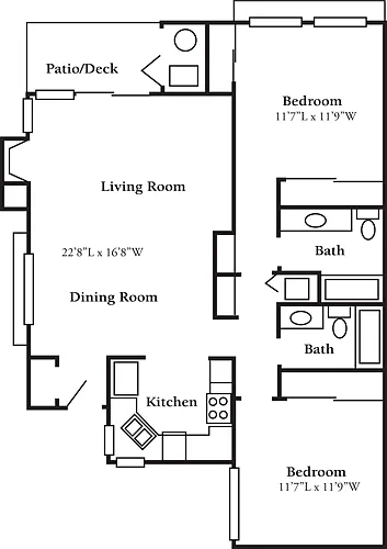 Floor plan Driftwood I (Second Floor)