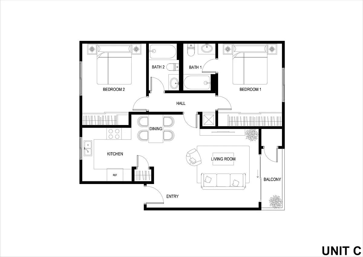 Floor plan Cahuenga