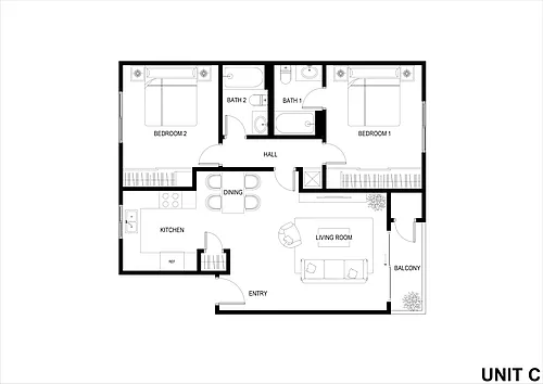 Floor plan Cahuenga