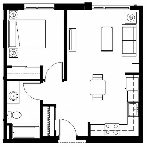 Floor plan 1X1