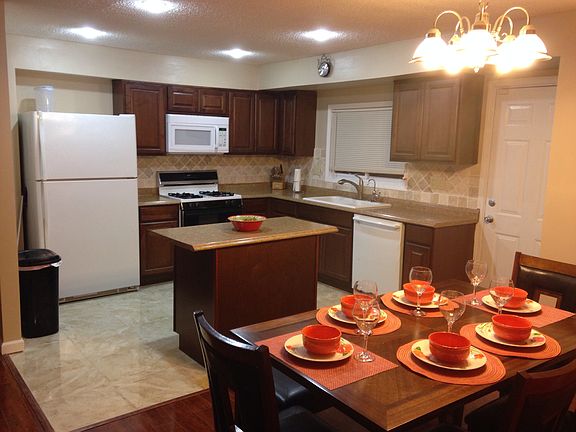 Open kitchen and dining room