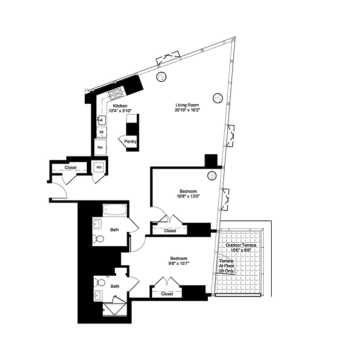 Floor plan Two Bedroom F 20