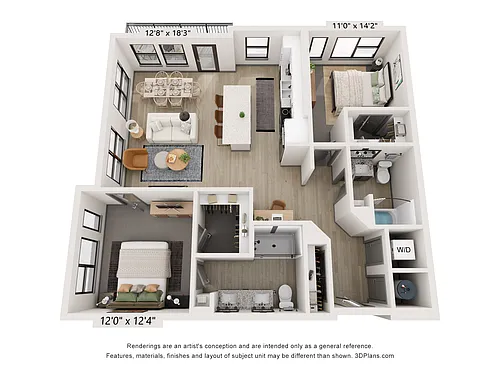Floor plan B4 (2 Bedroom)