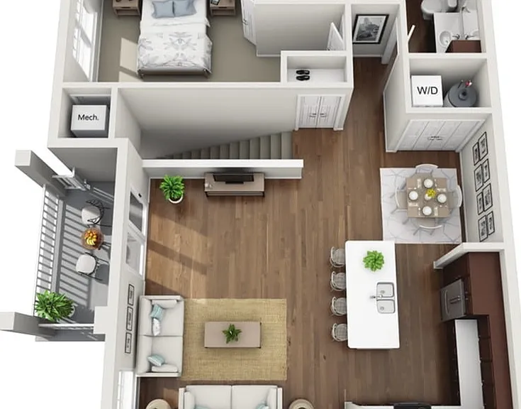 Floor Plan 1M | Drexel Ridge Apartments | Apartments in Oak Creek, WI Floor Plan 1M | Drexel Ridge Apartments | Apartments in Oak Creek, WI
