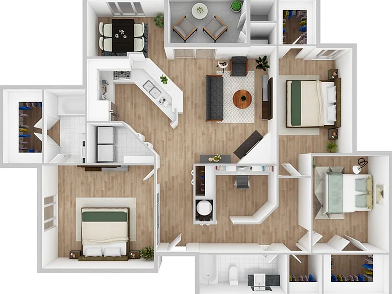 3 Bedroom | 2 Bath | 1380 SF 3 Bedroom | 2 Bath | 1380 SF
