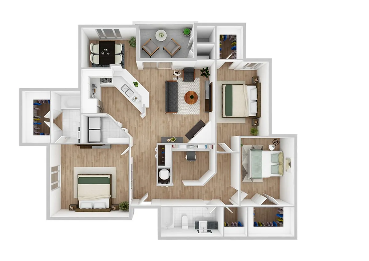 Floor plan Three Bedroom