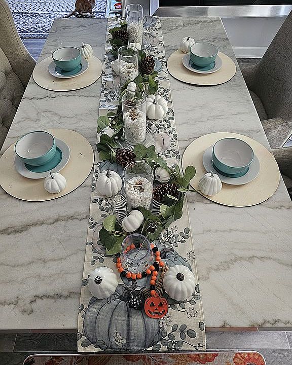 Real marble table stays with