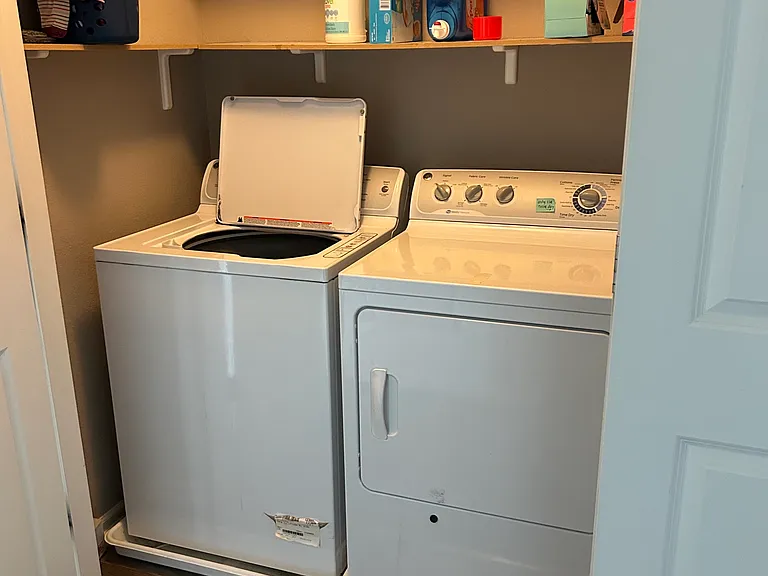 Second floor washer and dryer.