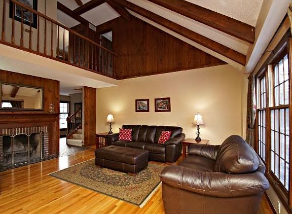 You will love the two story open living room with large windows overlooking the private backyard.