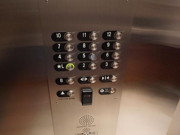 Must use a key fob to use elevator
