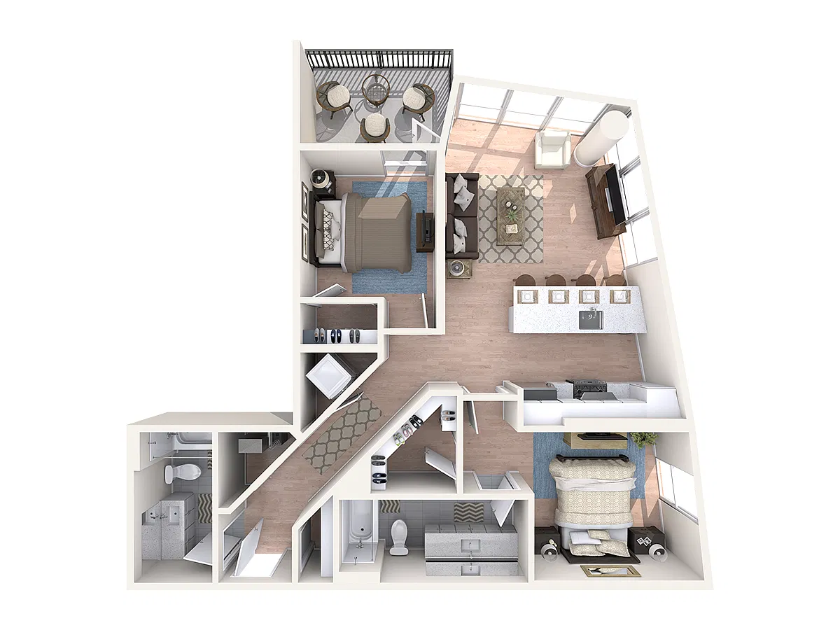 Floor plan 2 Bedroom - C2