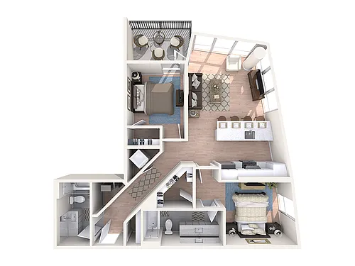 Floor plan 2 Bedroom - C2
