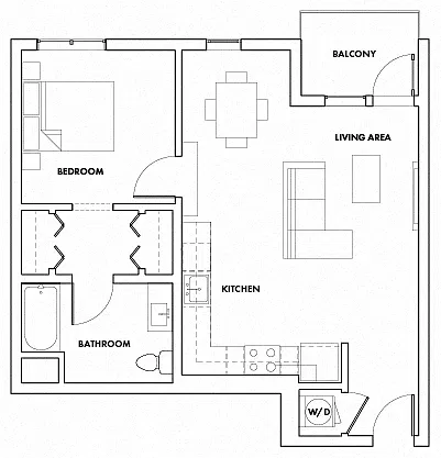 Floor plan 1 Bedroom M Trilby