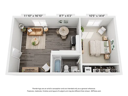 Floor plan One Bedroom