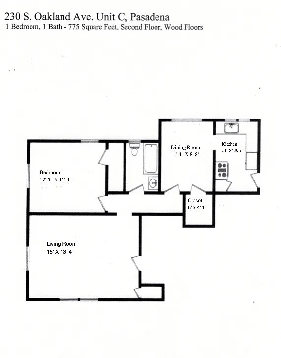 Floor plan 230 Oakland