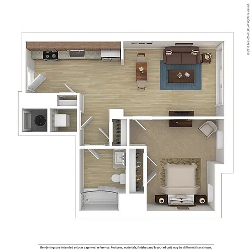 Floor plan Aria 1 Bedroom B4