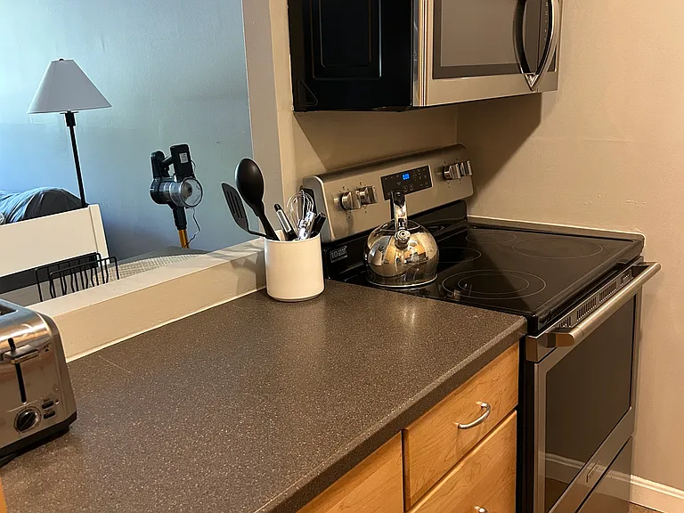 Opening form kitchen to dining table area.